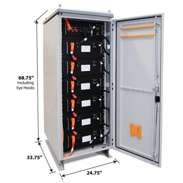 Aims Power Lithium Battery Cabinet 230VDC 96AMPS 22,114 Watt Hours! MASTER - LFP230V96A-M