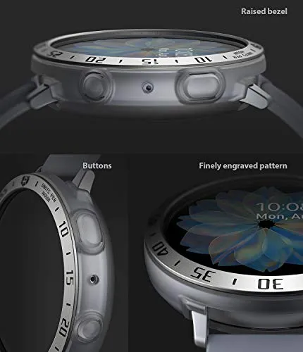 Air Sports   Bezel Styling Combo Case Designed for Galaxy Watch Active 2 44mm - Matte Clear / 30