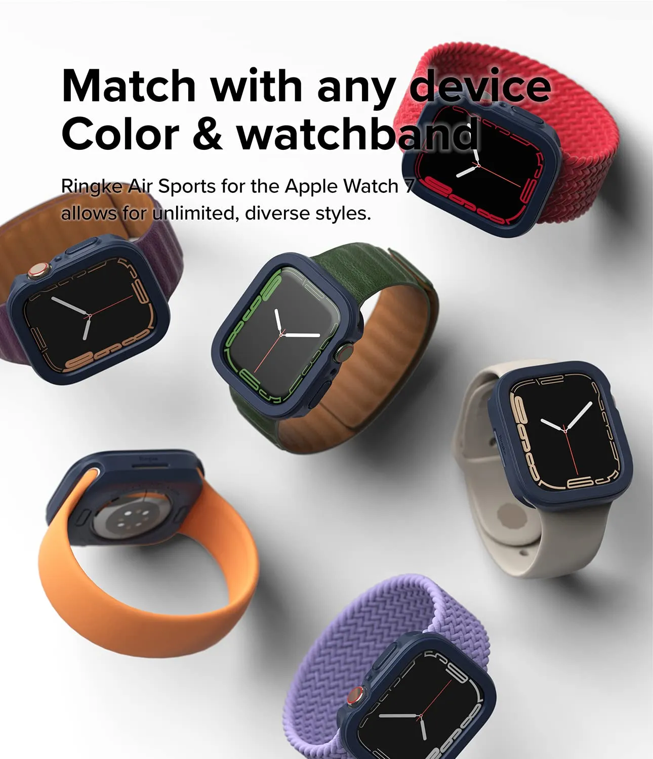 Air Sports Case Compatible with Apple Watch 8 / 7 - 41mm - Navy