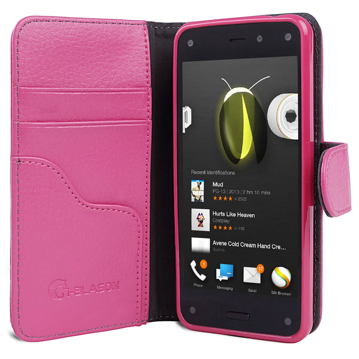 Amazon Fire Leather Book Case-Pink