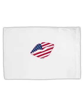 American Flag Lipstick Standard Size Polyester Pillow Case by TooLoud