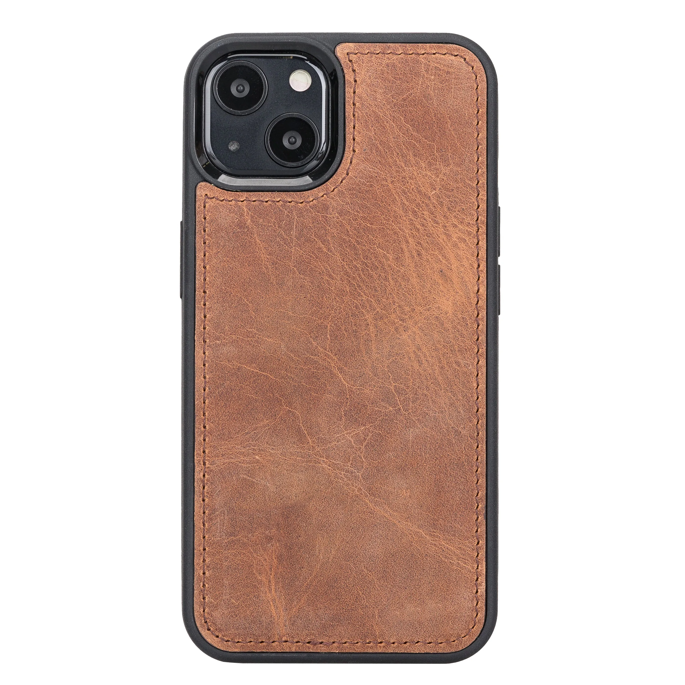 Antic Brown Leather iPhone 13 Wallet Case