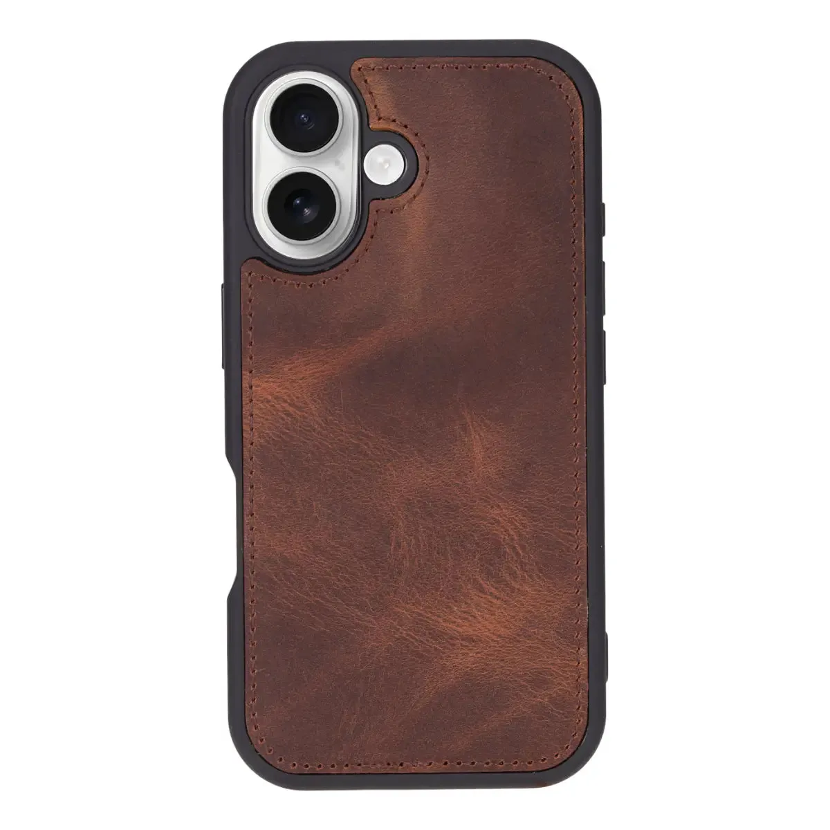 Antic Brown Leather iPhone 16 Plus Wallet Case