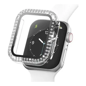 Apple Watch (40mm) Hårdt Plast Case m. Indbygget Skærmbeskyttelse - Gennemsigtig & Rhinsten