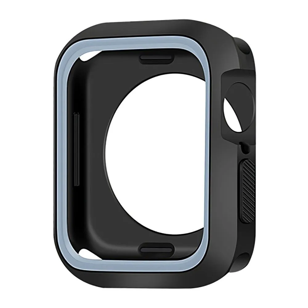 Apple Watch (41mm) dual color silicone cover - Black / Grey