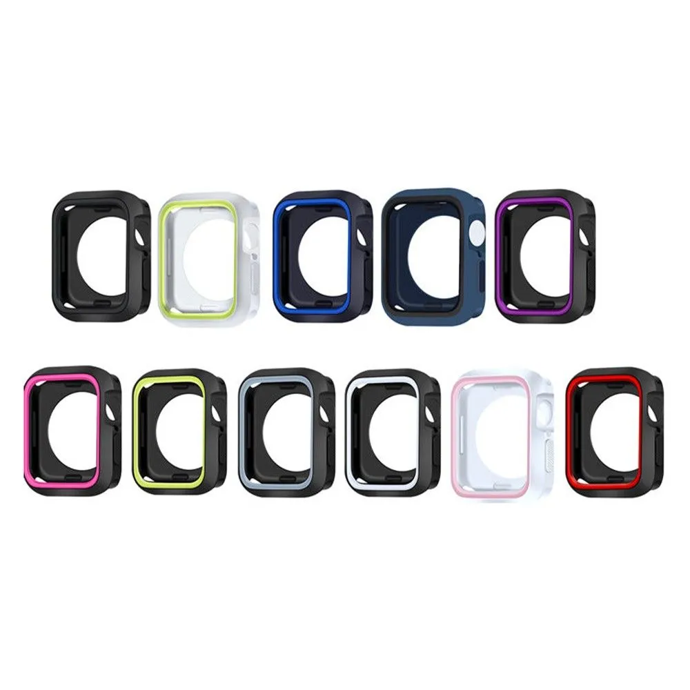 Apple Watch (41mm) dual color silicone cover - Black / Grey