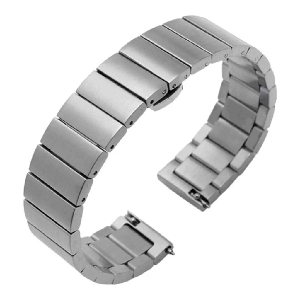 Apple Watch 44mm butterfly buckle stainless steel watch strap - Silver