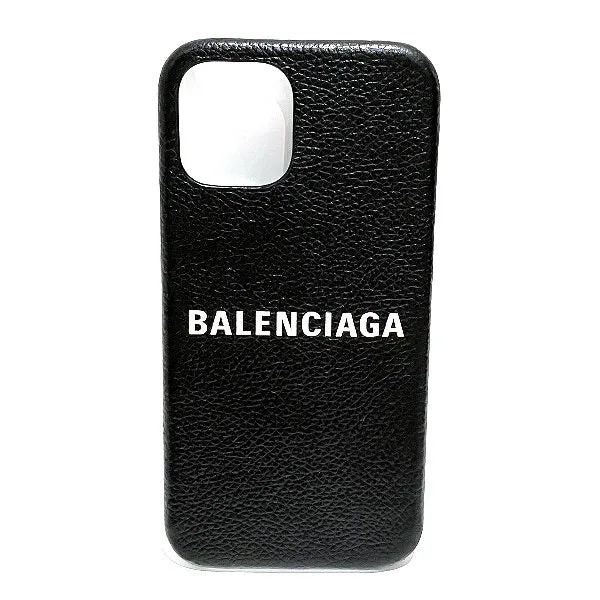 Balenciaga iPhone 12Pro Leather Case Black