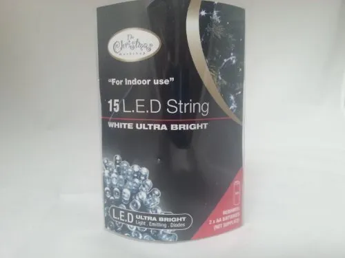 Battery Operated LED Fairy Lights WHITE 10 Bulbs - Static (ideal use for Wedding, engagement, birthday, anniversary, new year, xmas, Christmas & lots more occasions)