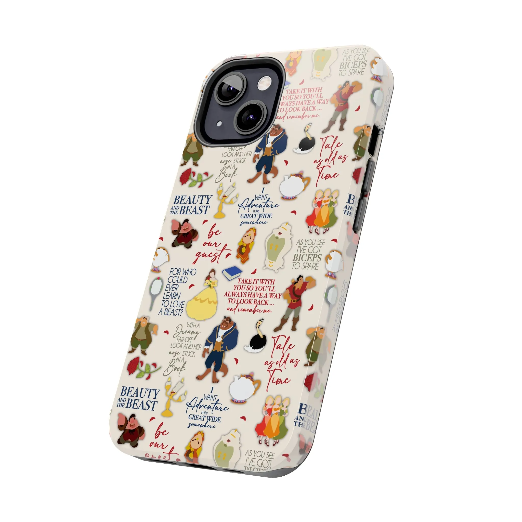 Beauty and the Beast Evermore Quotes Inspired Phone Case Gift Inspired Fan Art Iphone