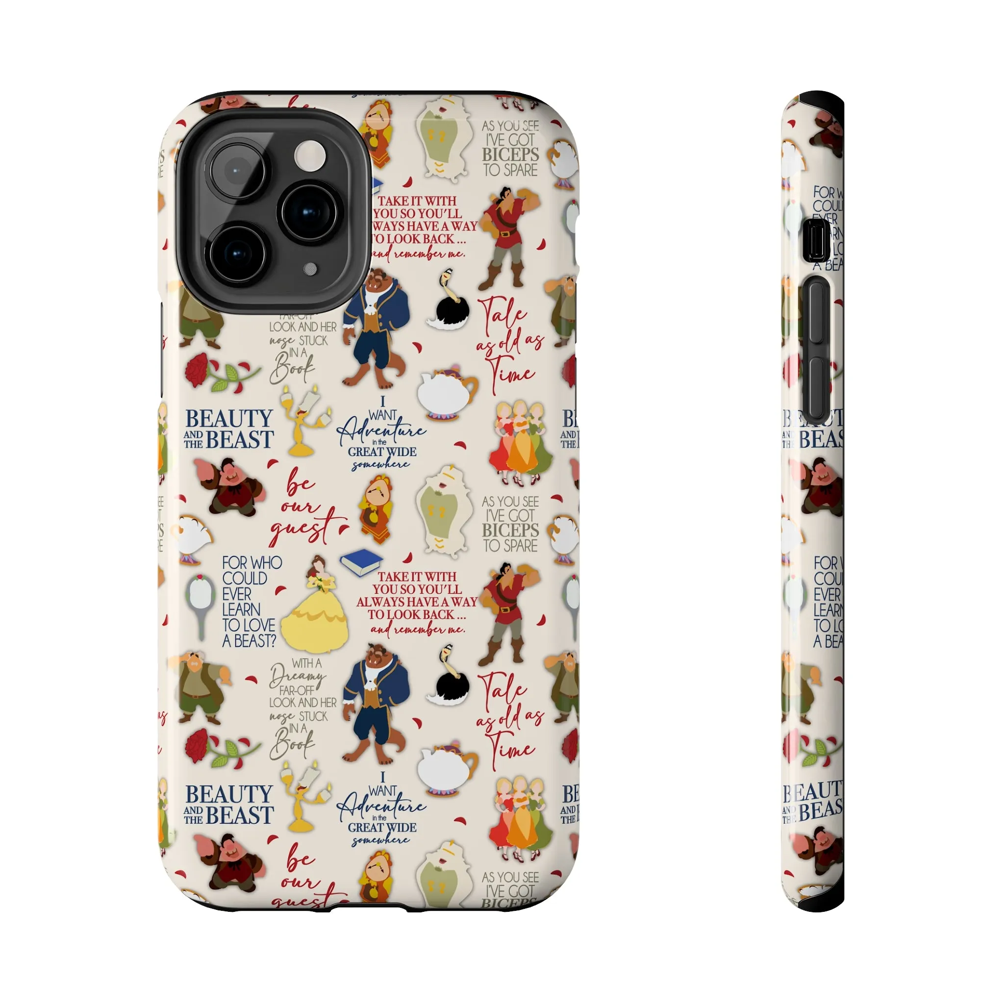 Beauty and the Beast Evermore Quotes Inspired Phone Case Gift Inspired Fan Art Iphone