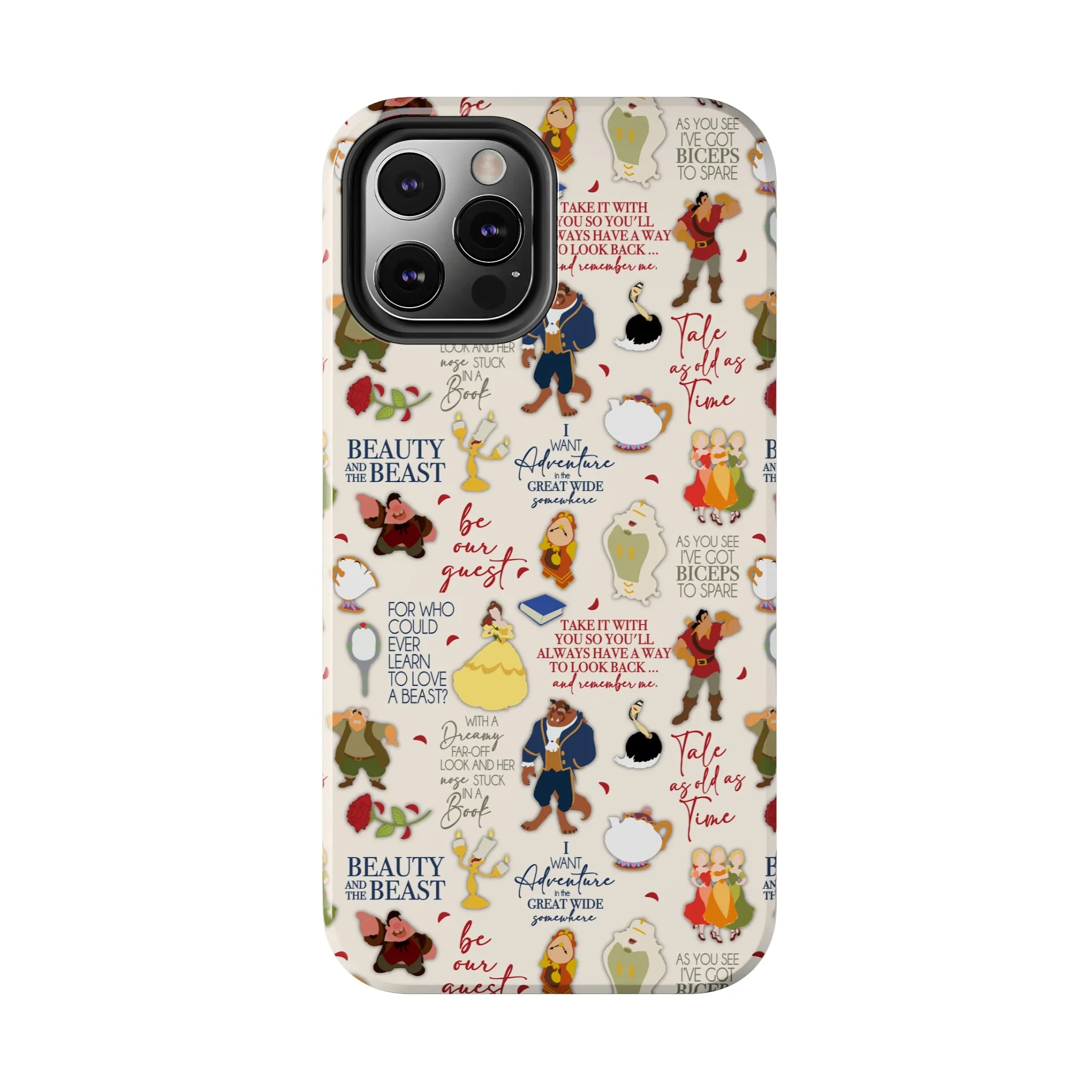 Beauty and the Beast Evermore Quotes Inspired Phone Case Gift Inspired Fan Art Iphone