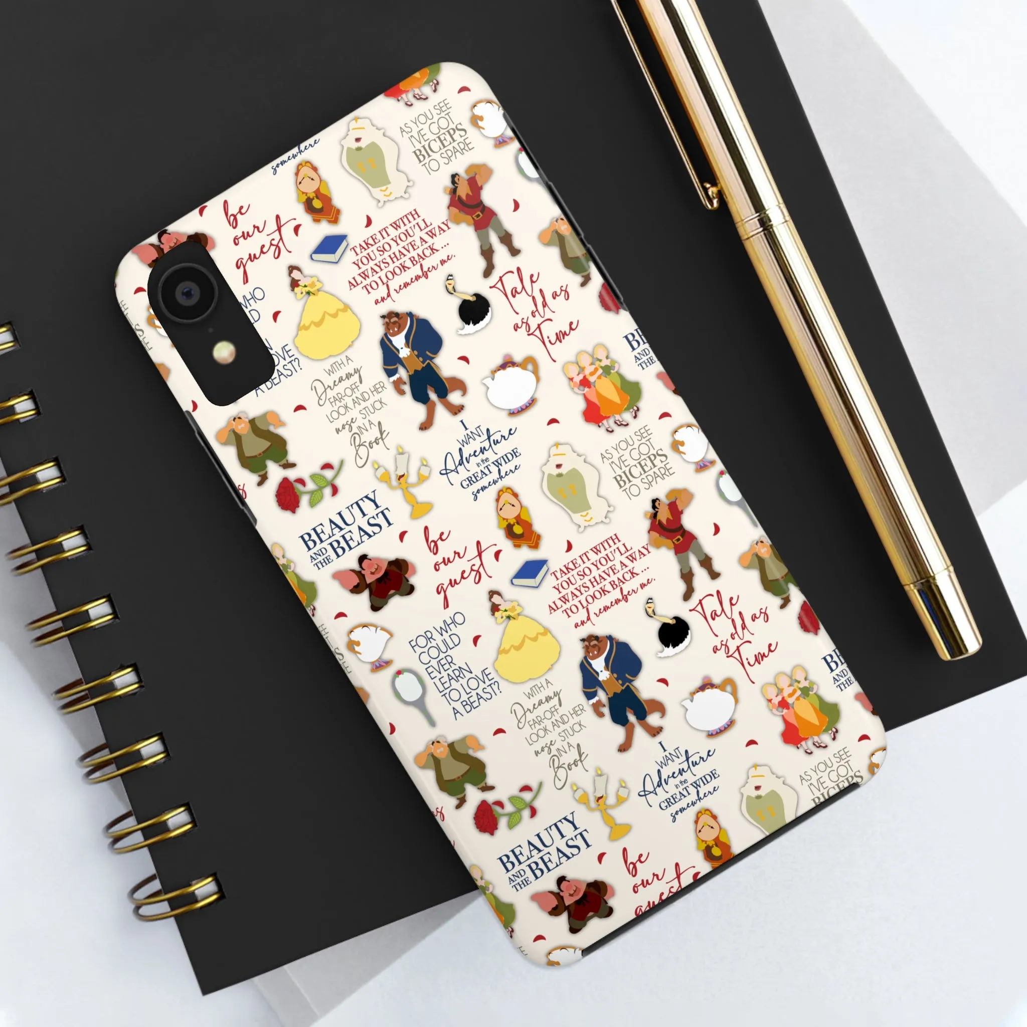 Beauty and the Beast Evermore Quotes Inspired Phone Case Gift Inspired Fan Art Iphone