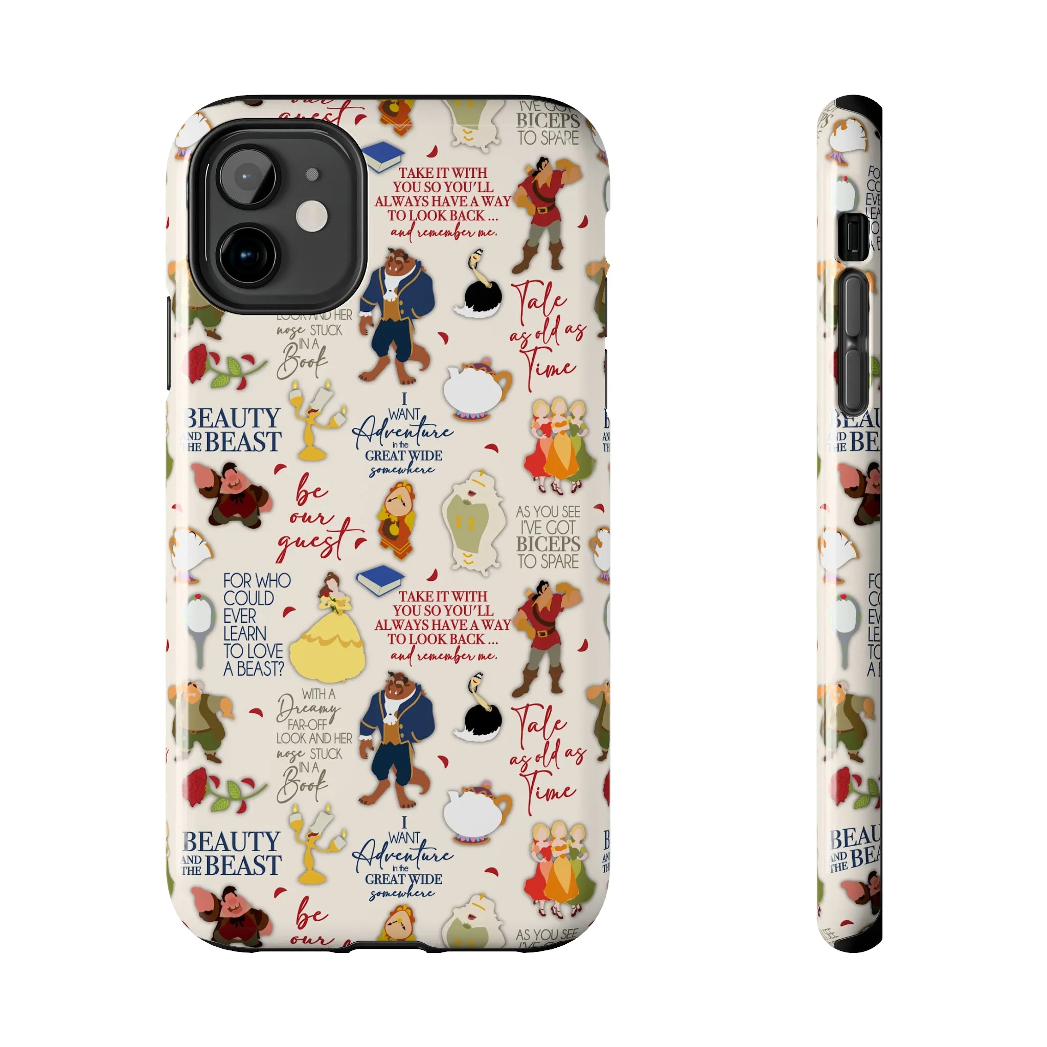 Beauty and the Beast Evermore Quotes Inspired Phone Case Gift Inspired Fan Art Iphone