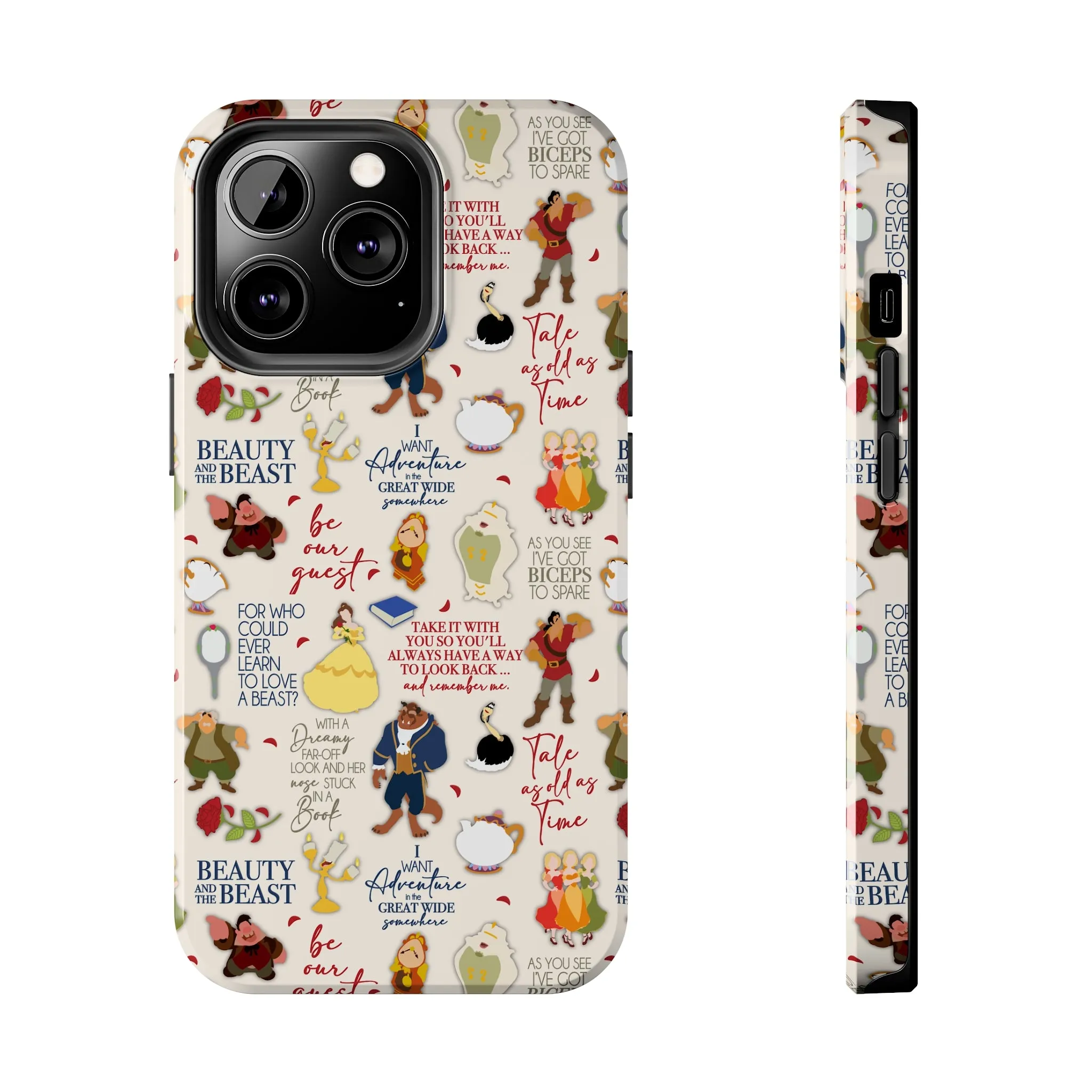 Beauty and the Beast Evermore Quotes Inspired Phone Case Gift Inspired Fan Art Iphone