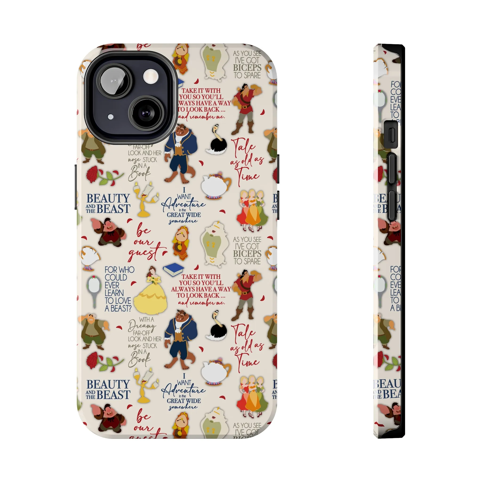 Beauty and the Beast Evermore Quotes Inspired Phone Case Gift Inspired Fan Art Iphone