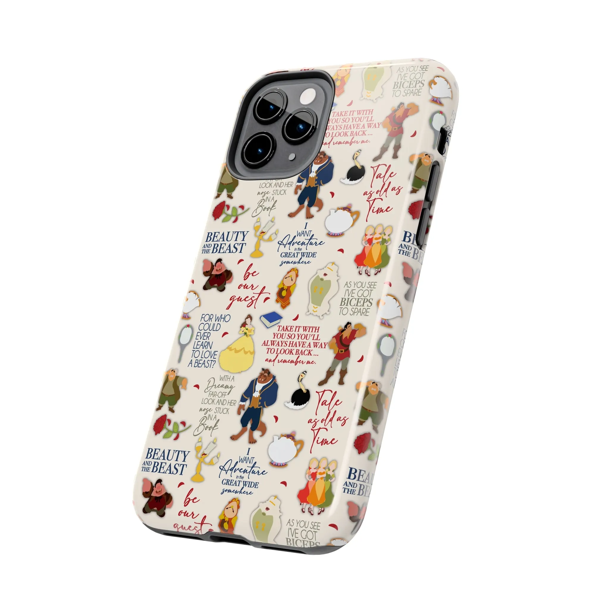 Beauty and the Beast Evermore Quotes Inspired Phone Case Gift Inspired Fan Art Iphone