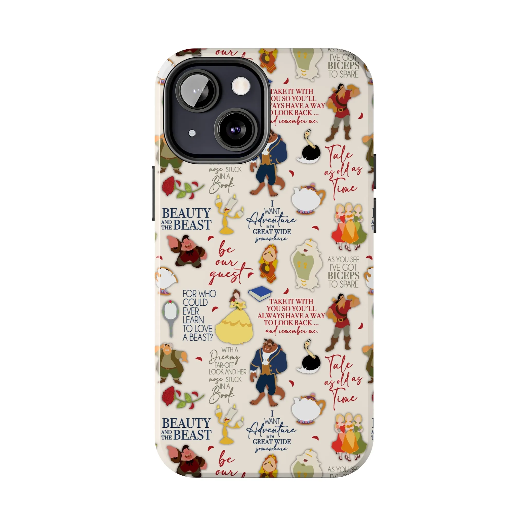 Beauty and the Beast Evermore Quotes Inspired Phone Case Gift Inspired Fan Art Iphone