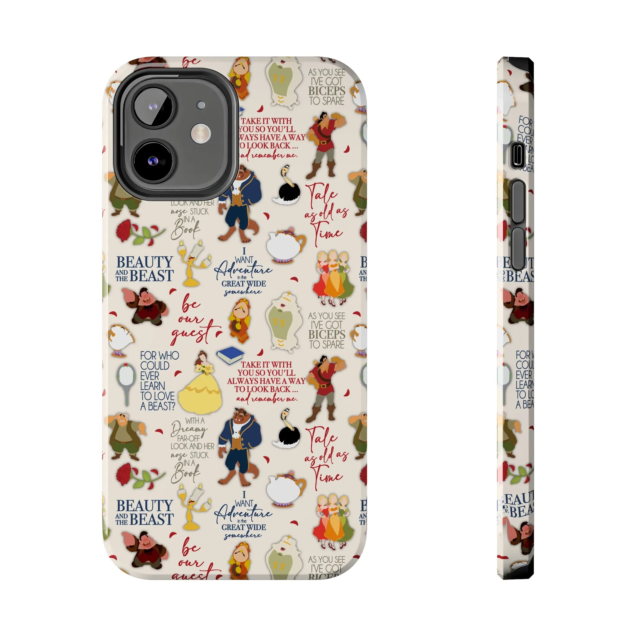 Beauty and the Beast Evermore Quotes Inspired Phone Case Gift Inspired Fan Art Iphone