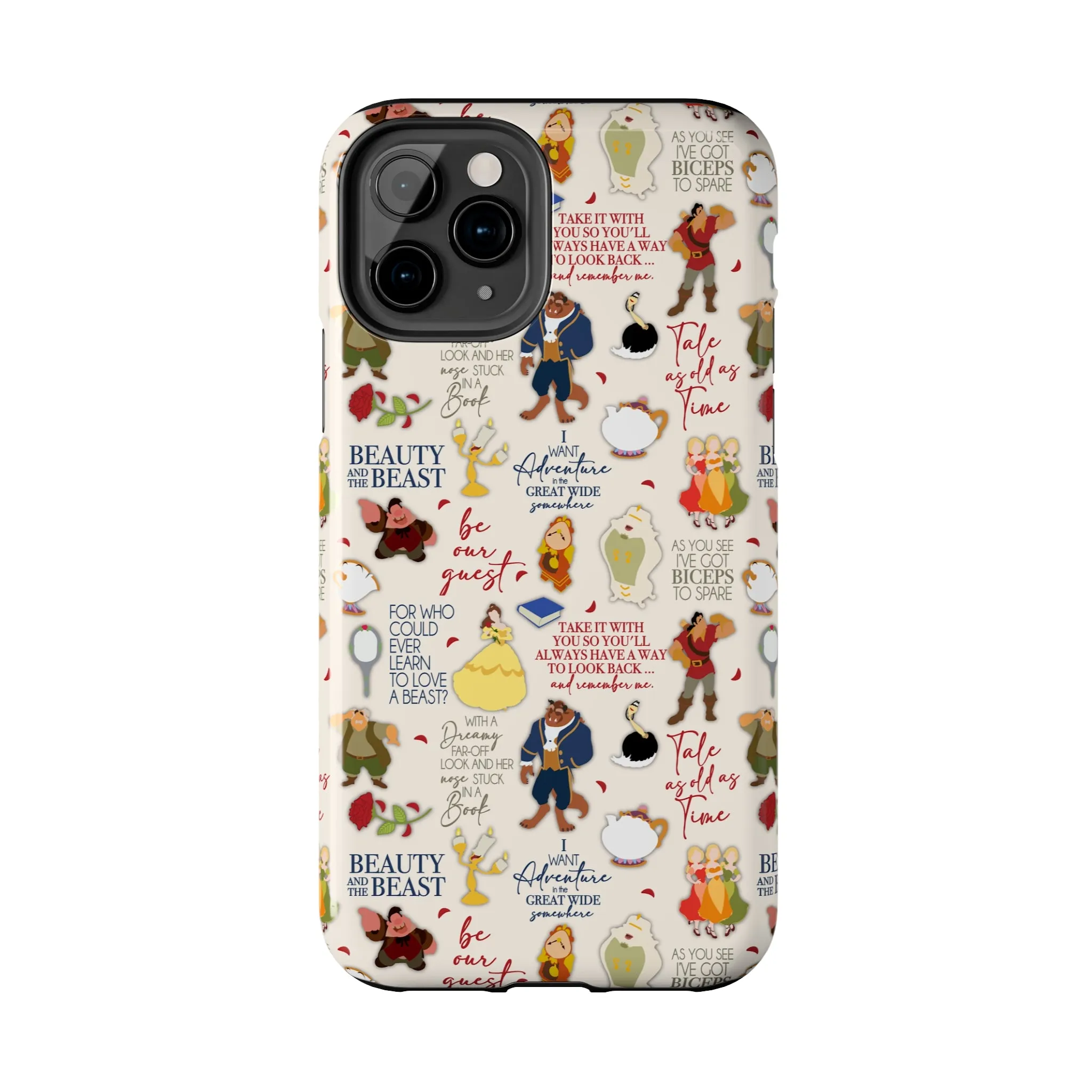 Beauty and the Beast Evermore Quotes Inspired Phone Case Gift Inspired Fan Art Iphone