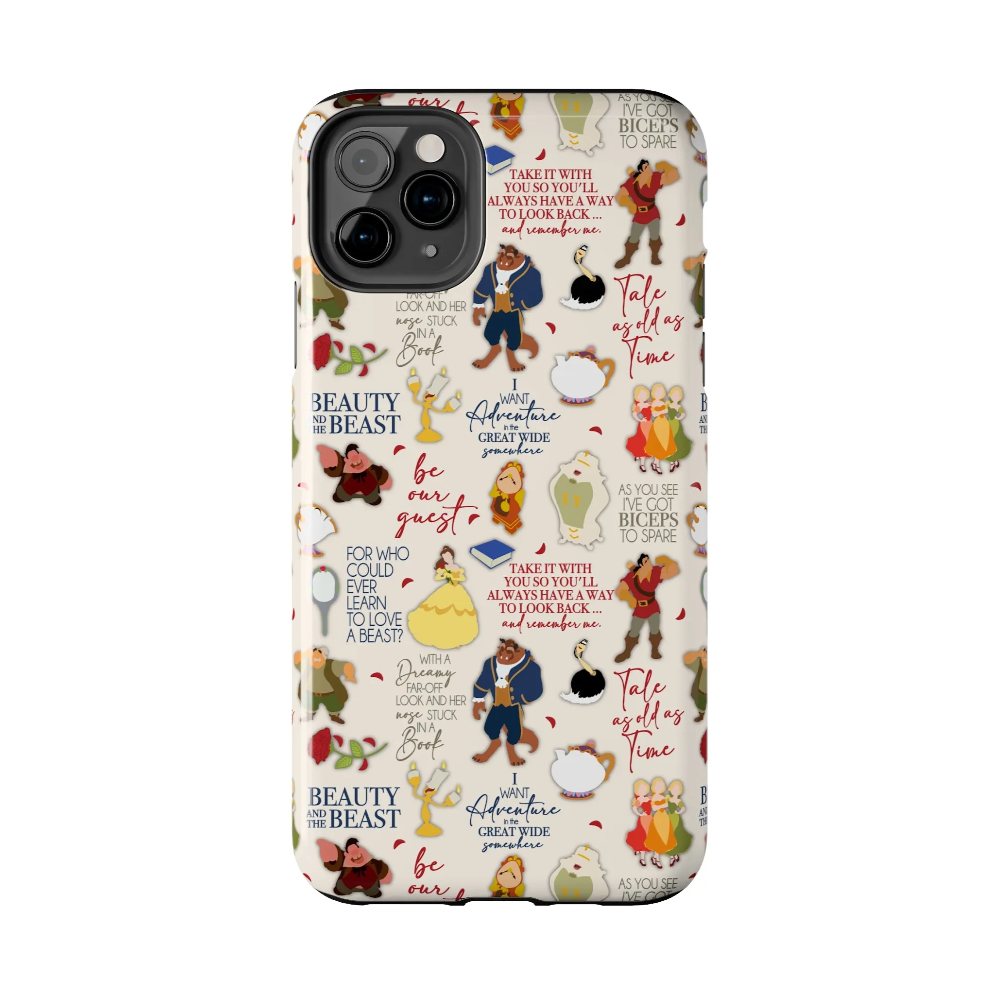 Beauty and the Beast Evermore Quotes Inspired Phone Case Gift Inspired Fan Art Iphone