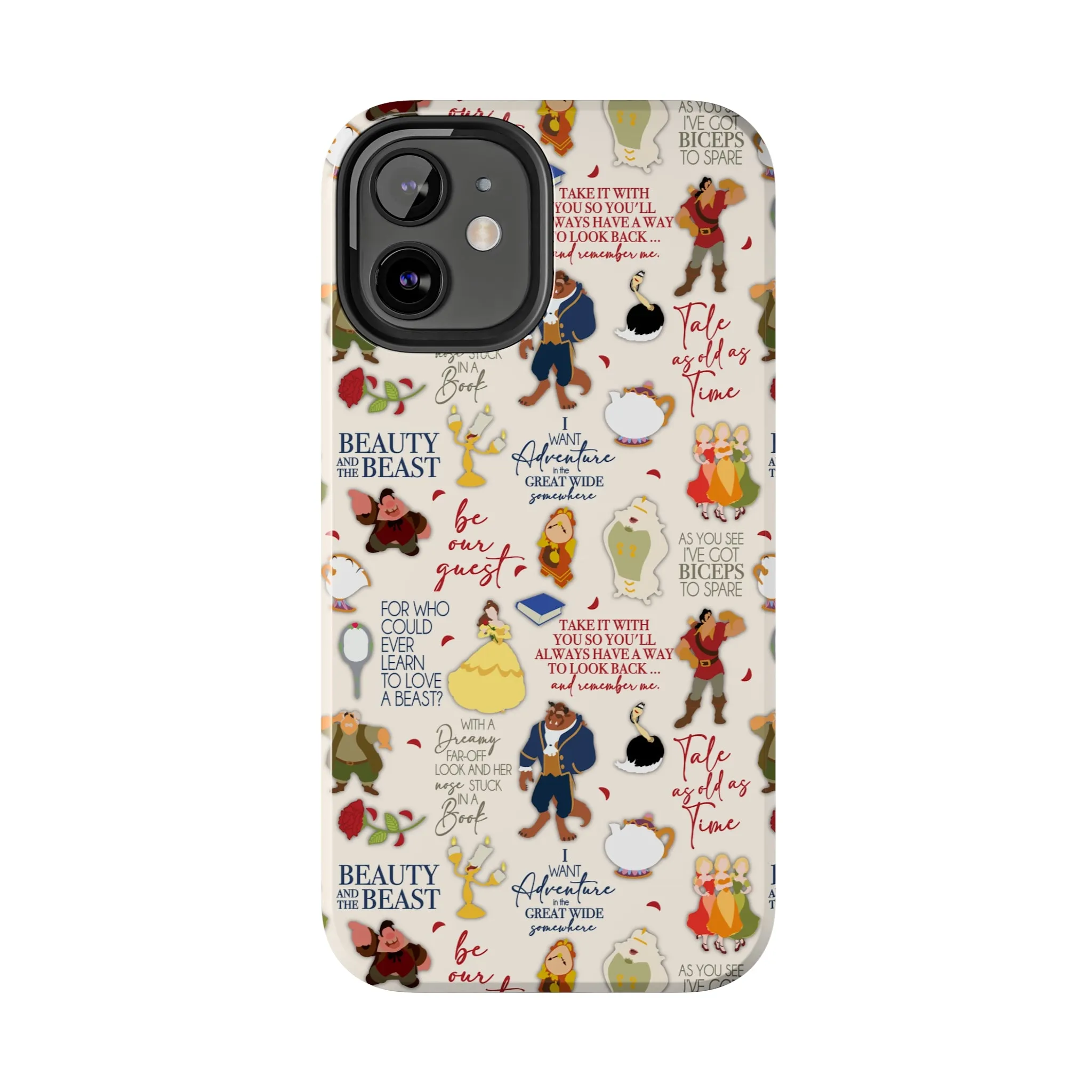 Beauty and the Beast Evermore Quotes Inspired Phone Case Gift Inspired Fan Art Iphone