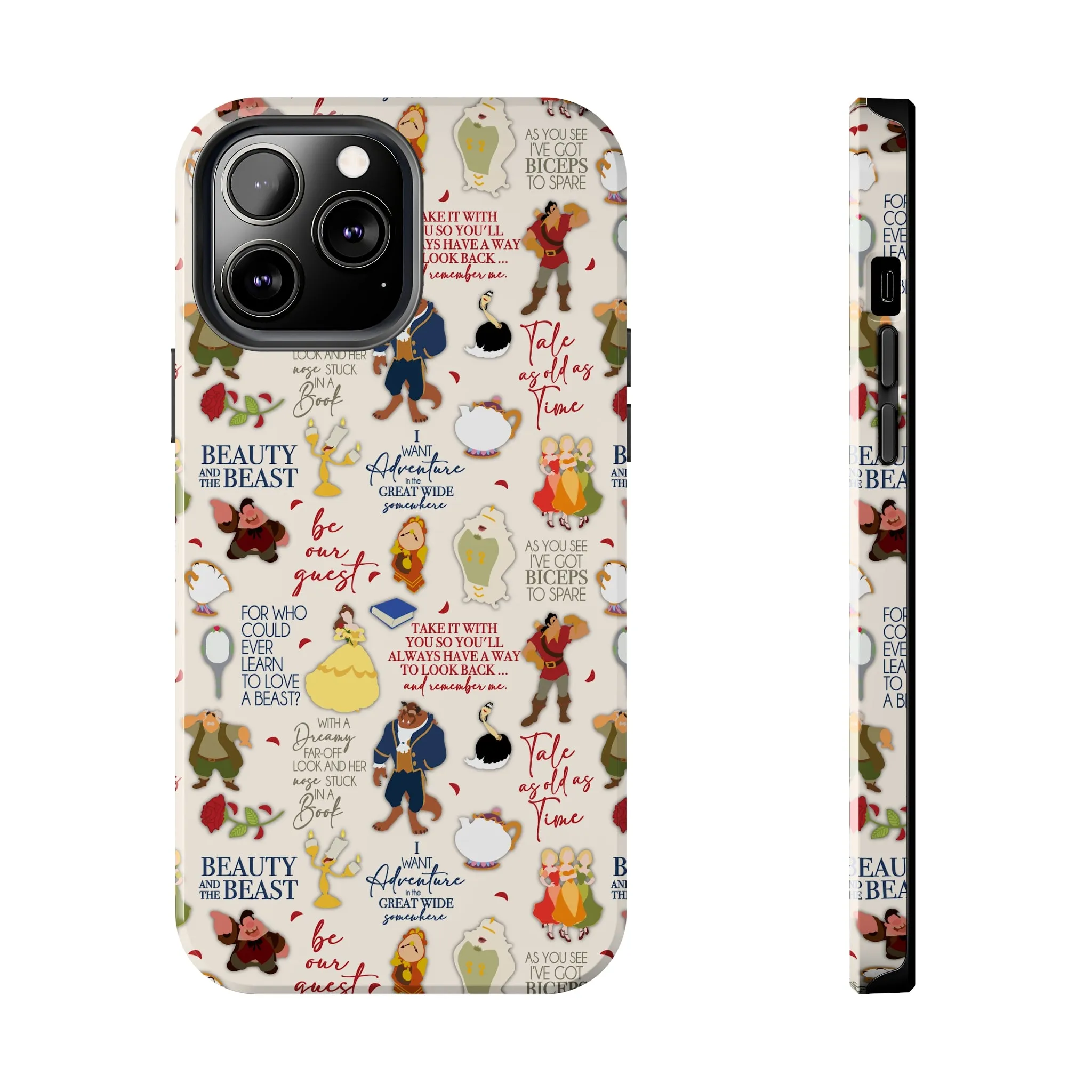 Beauty and the Beast Evermore Quotes Inspired Phone Case Gift Inspired Fan Art Iphone