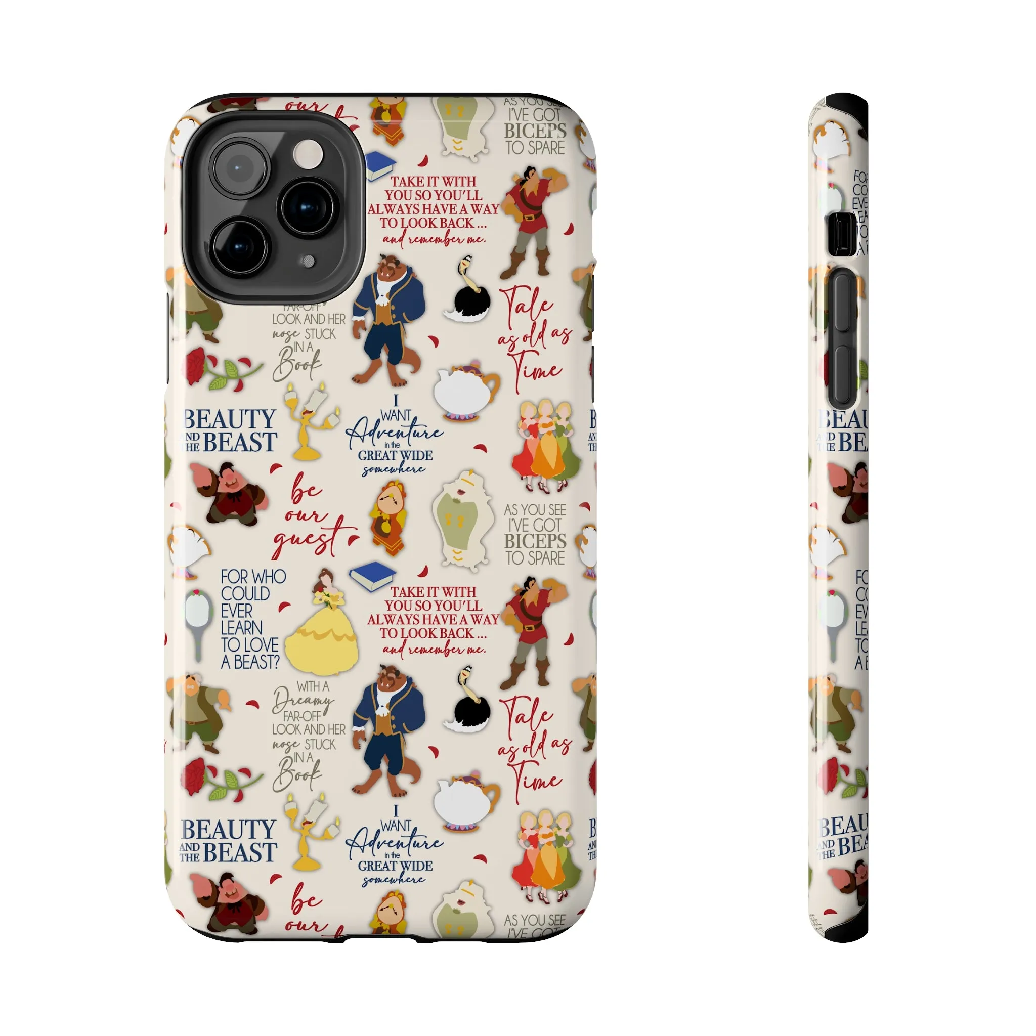 Beauty and the Beast Evermore Quotes Inspired Phone Case Gift Inspired Fan Art Iphone