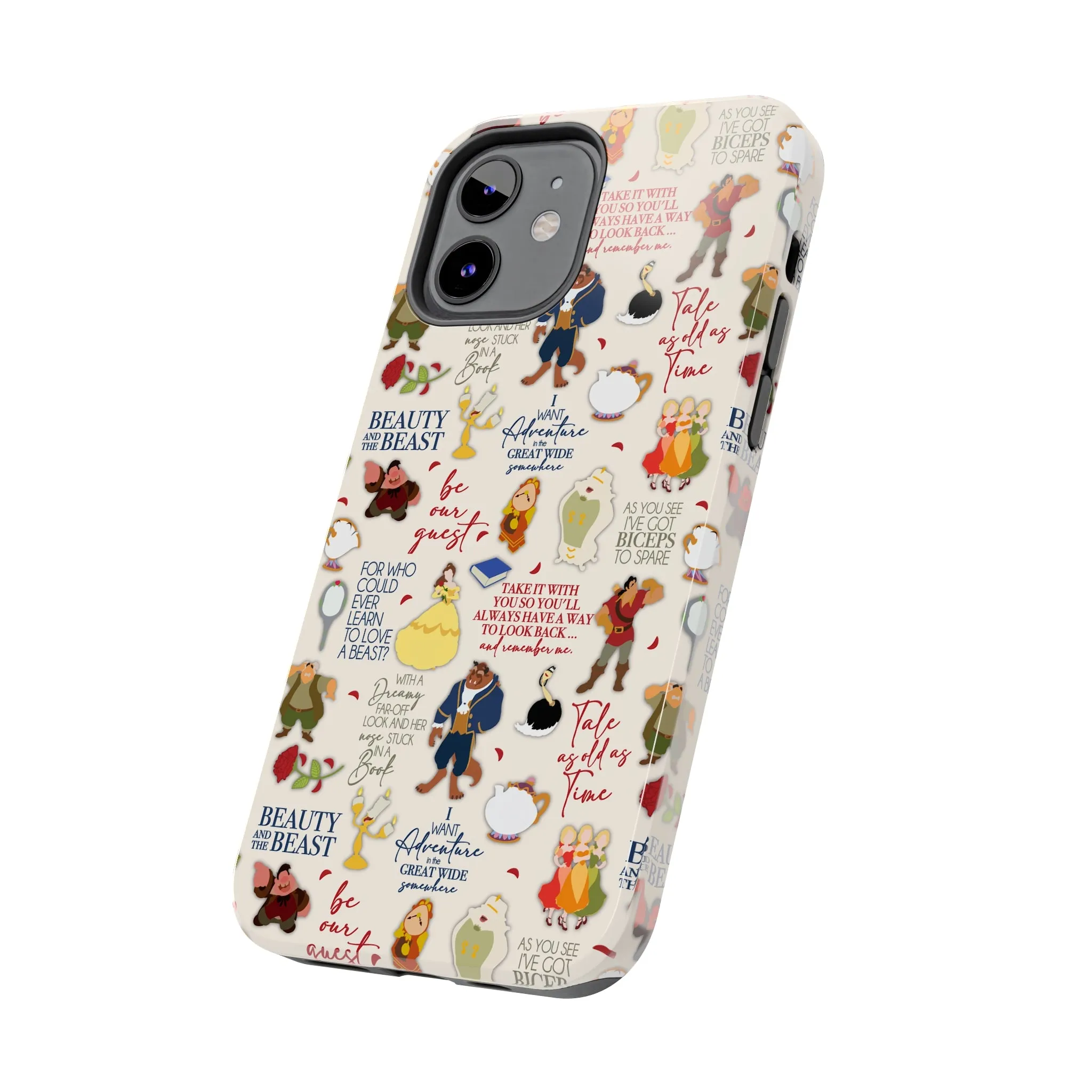 Beauty and the Beast Evermore Quotes Inspired Phone Case Gift Inspired Fan Art Iphone