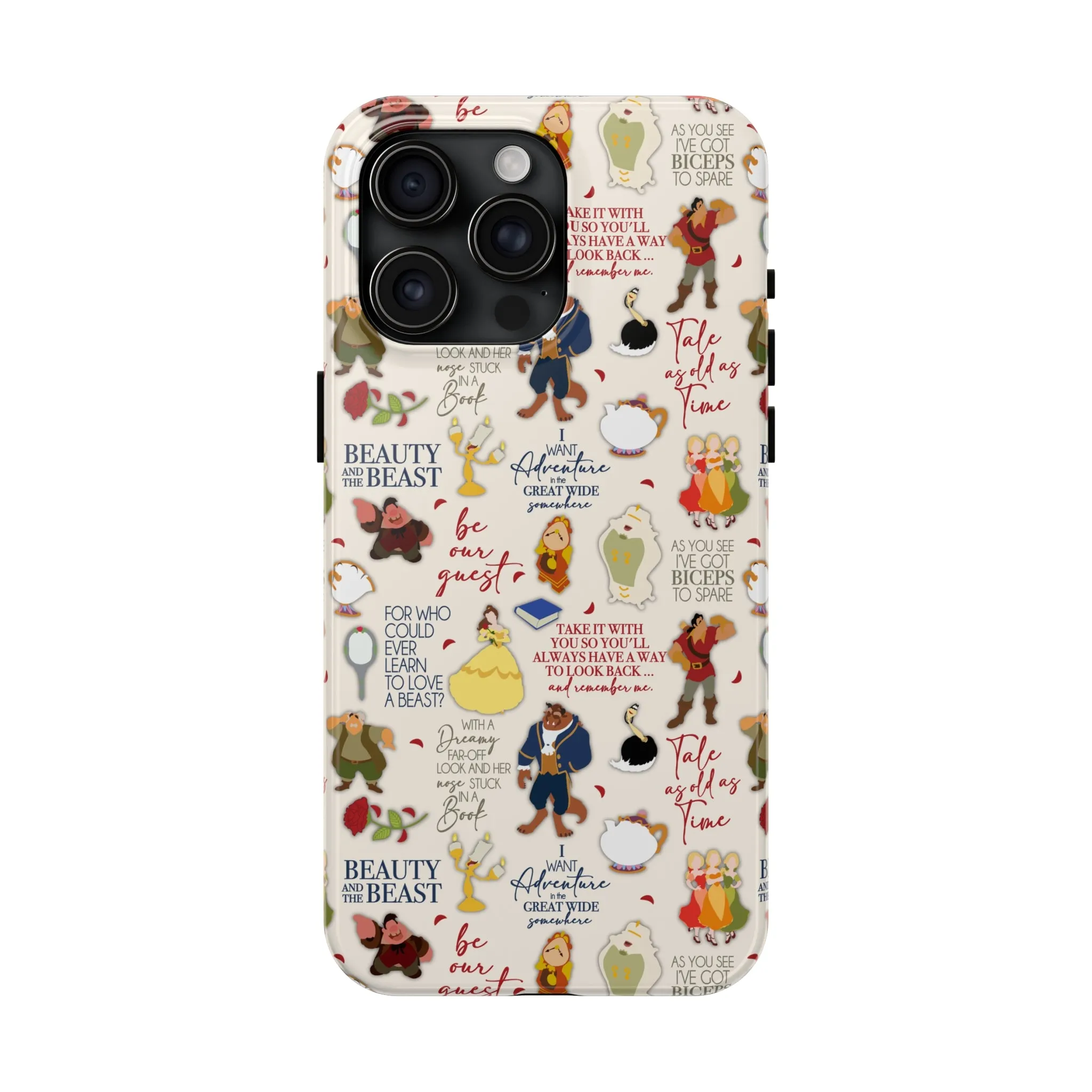 Beauty and the Beast Evermore Quotes Inspired Phone Case Gift Inspired Fan Art Iphone