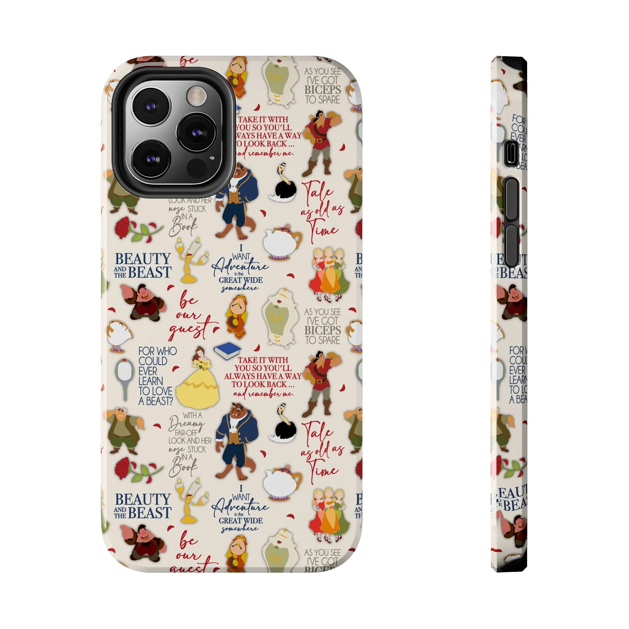 Beauty and the Beast Evermore Quotes Inspired Phone Case Gift Inspired Fan Art Iphone