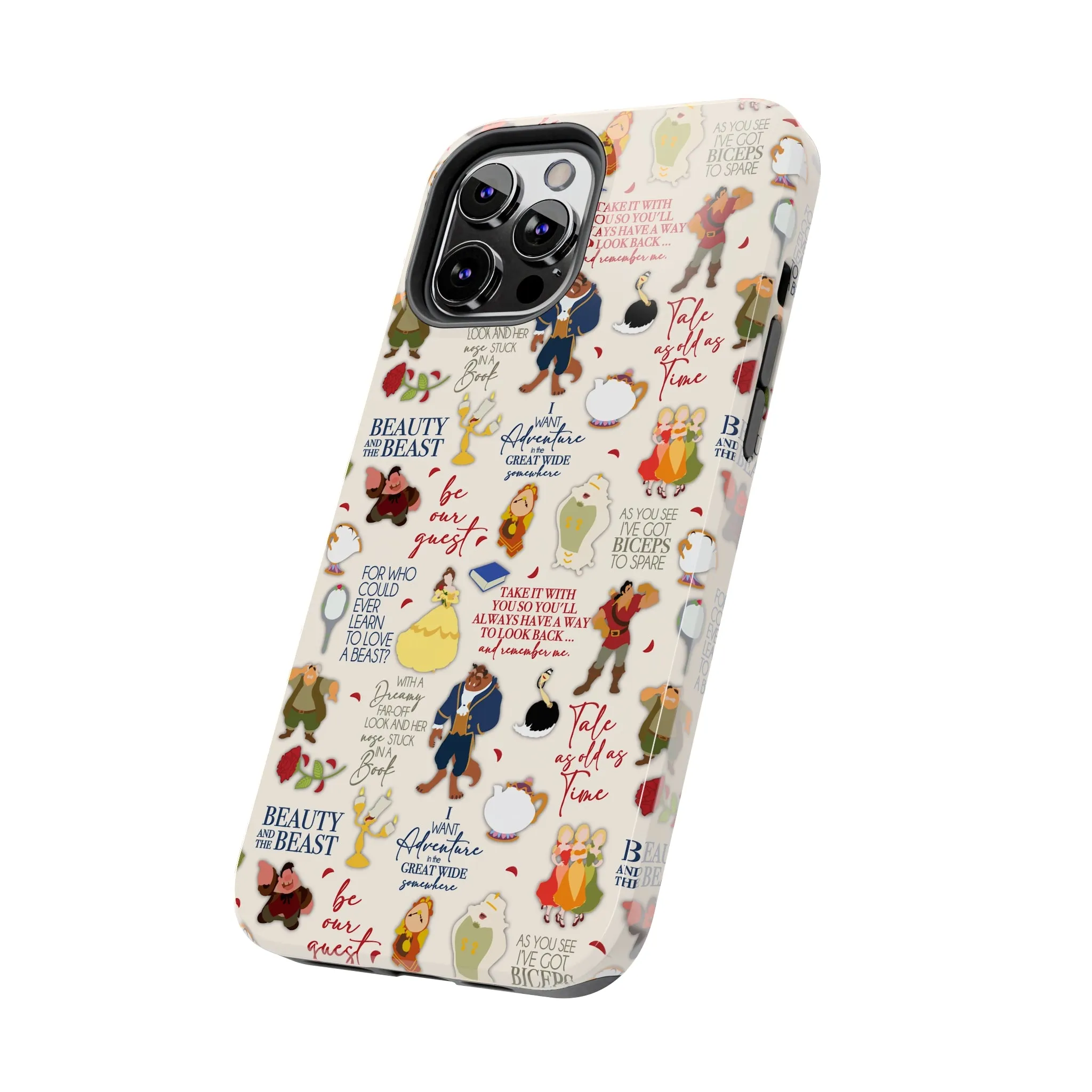 Beauty and the Beast Evermore Quotes Inspired Phone Case Gift Inspired Fan Art Iphone