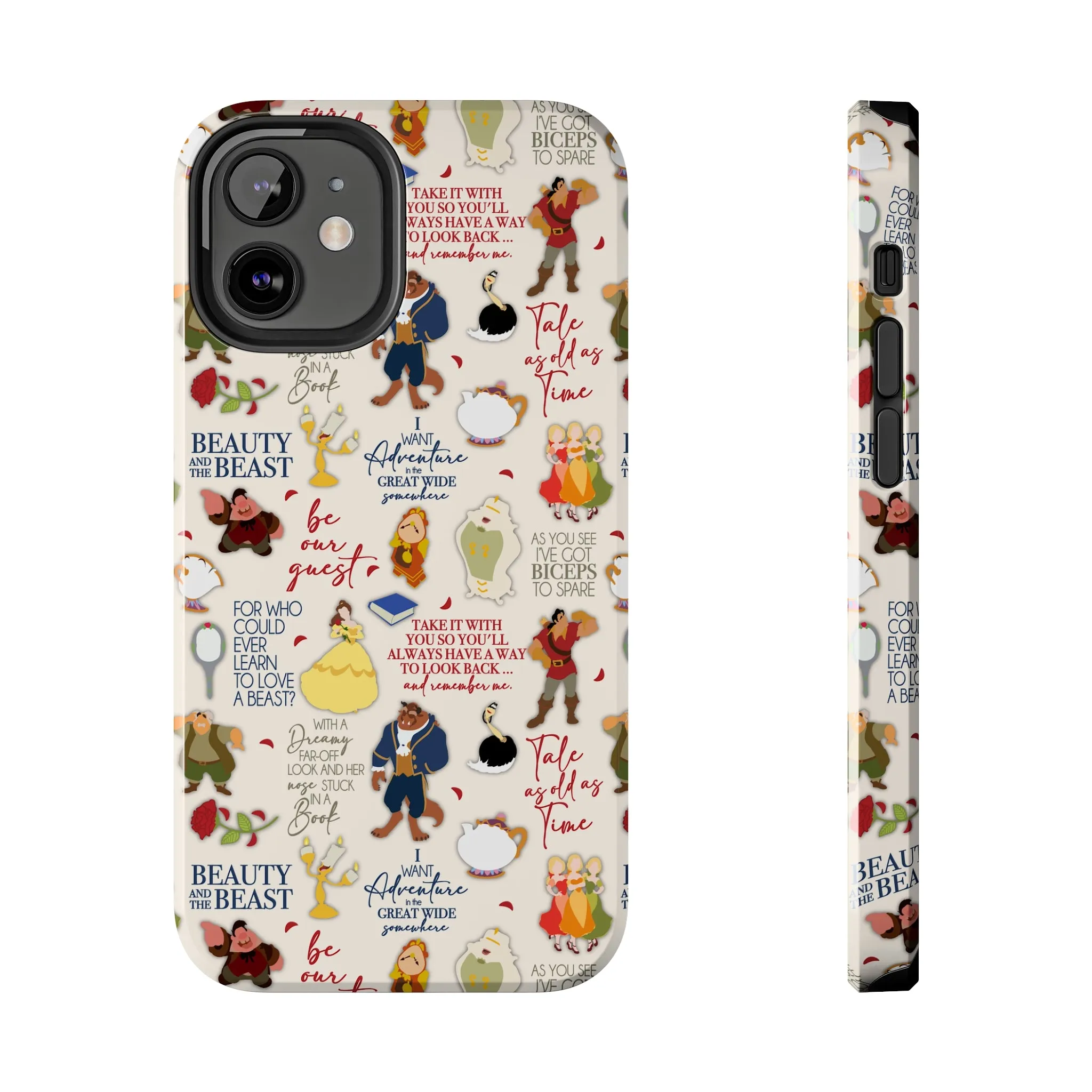 Beauty and the Beast Evermore Quotes Inspired Phone Case Gift Inspired Fan Art Iphone