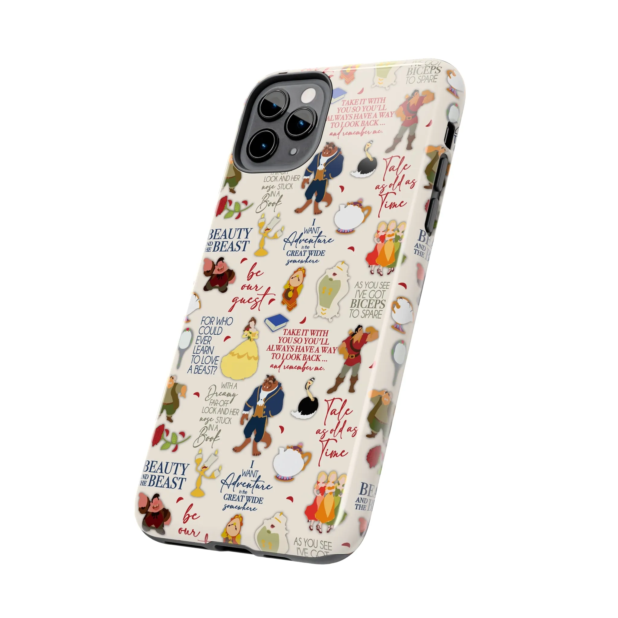 Beauty and the Beast Evermore Quotes Inspired Phone Case Gift Inspired Fan Art Iphone