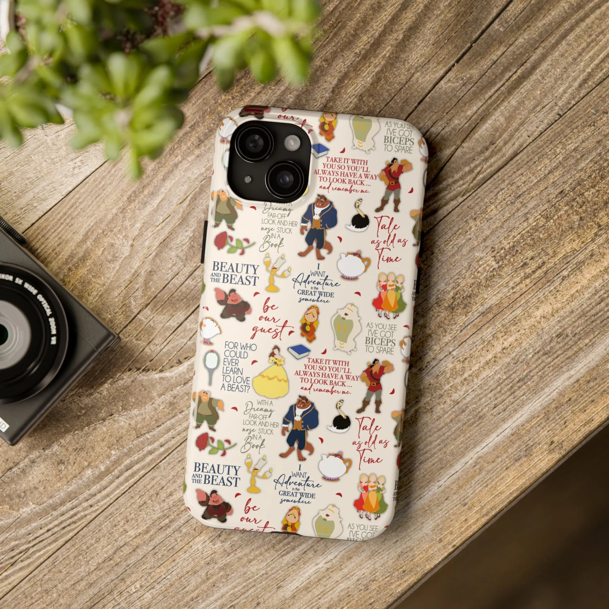 Beauty and the Beast Evermore Quotes Inspired Phone Case Gift Inspired Fan Art Iphone