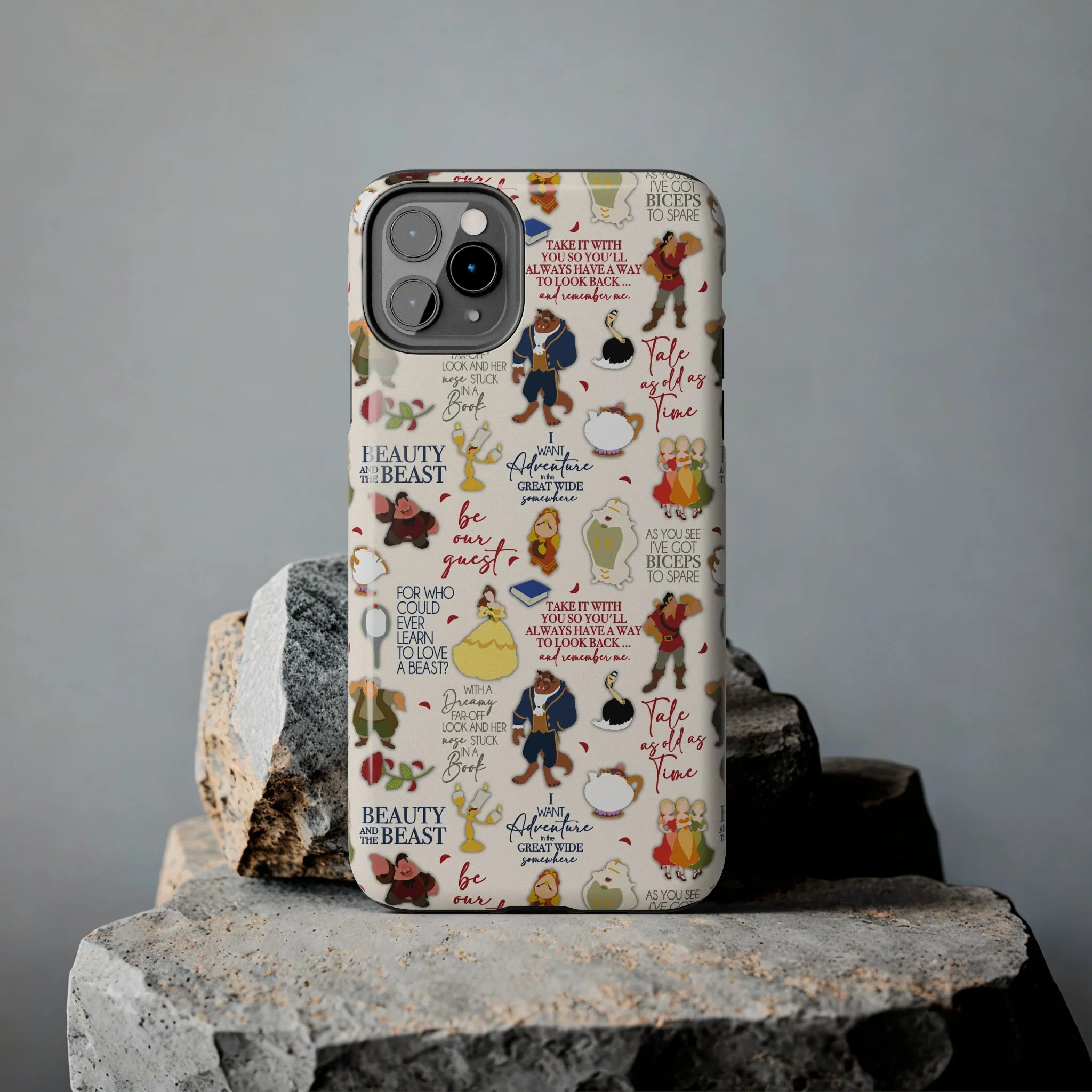 Beauty and the Beast Evermore Quotes Inspired Phone Case Gift Inspired Fan Art Iphone