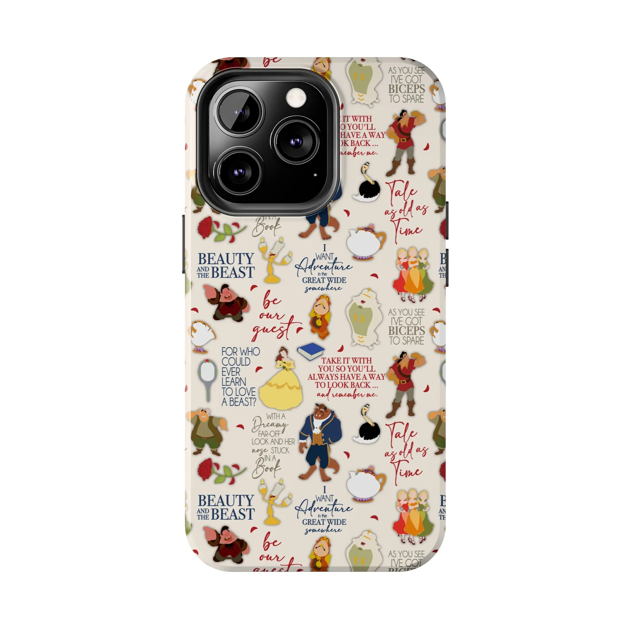 Beauty and the Beast Evermore Quotes Inspired Phone Case Gift Inspired Fan Art Iphone