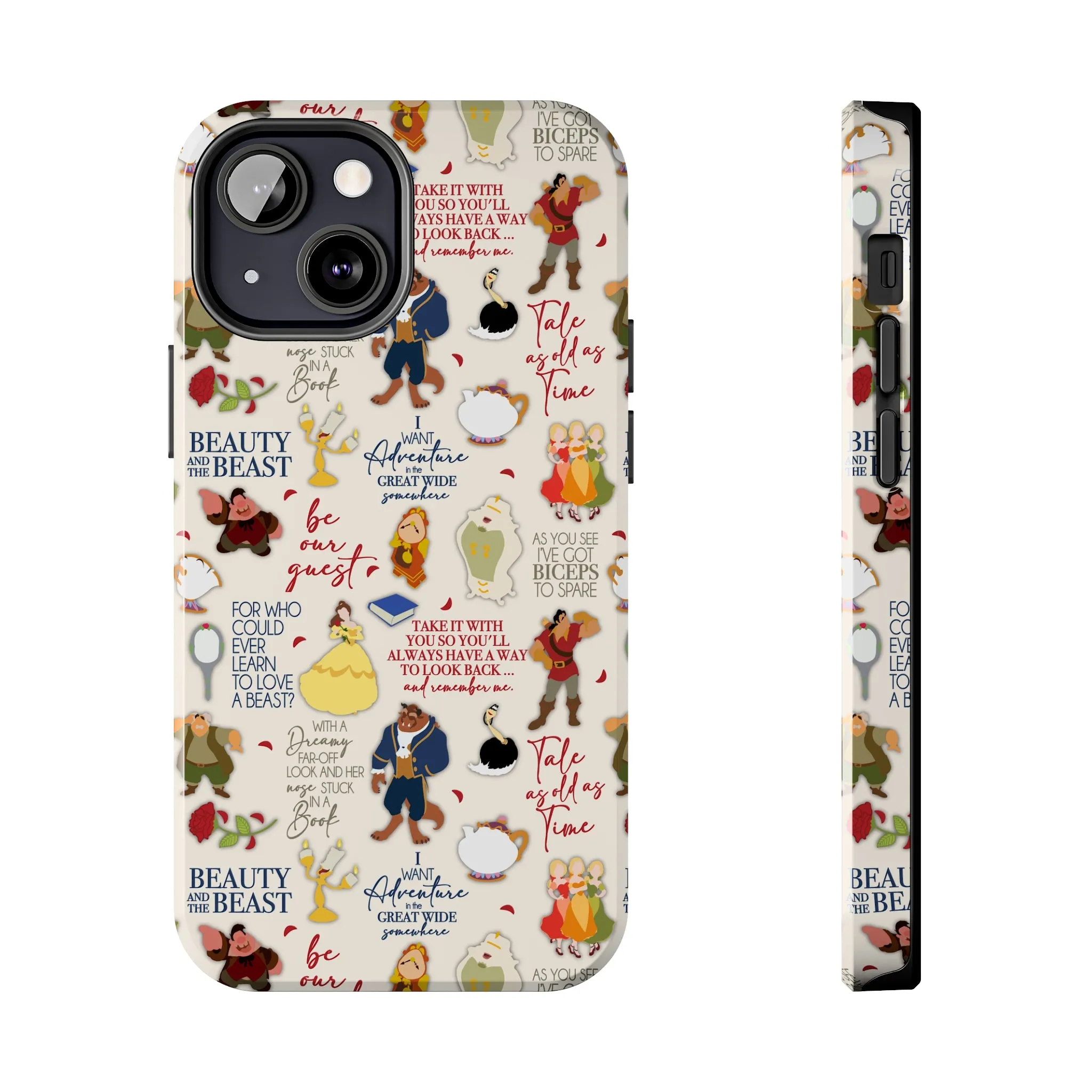 Beauty and the Beast Evermore Quotes Inspired Phone Case Gift Inspired Fan Art Iphone