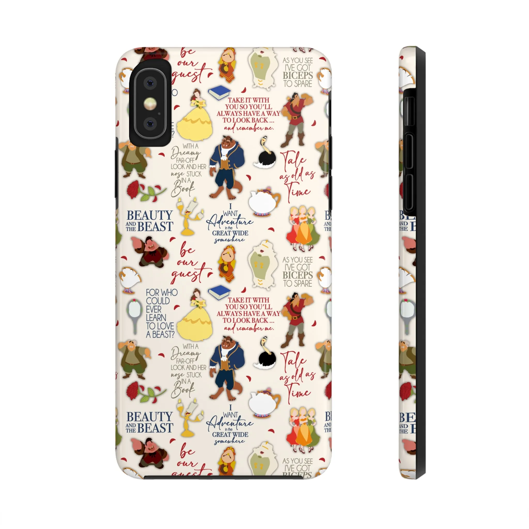 Beauty and the Beast Evermore Quotes Inspired Phone Case Gift Inspired Fan Art Iphone