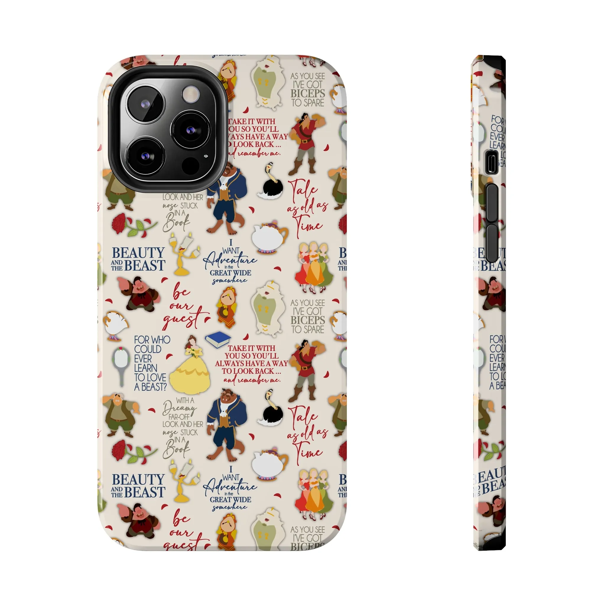 Beauty and the Beast Evermore Quotes Inspired Phone Case Gift Inspired Fan Art Iphone