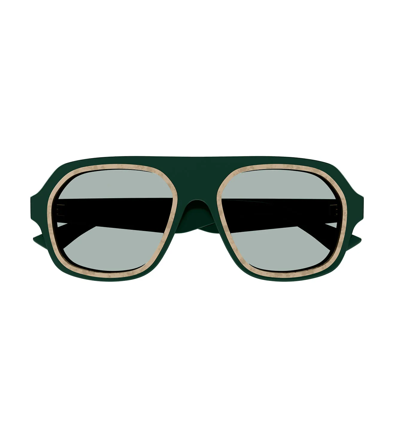 Bottega Veneta Men's Green Aviator Sunglass