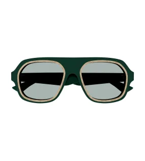 Bottega Veneta Men's Green Aviator Sunglass