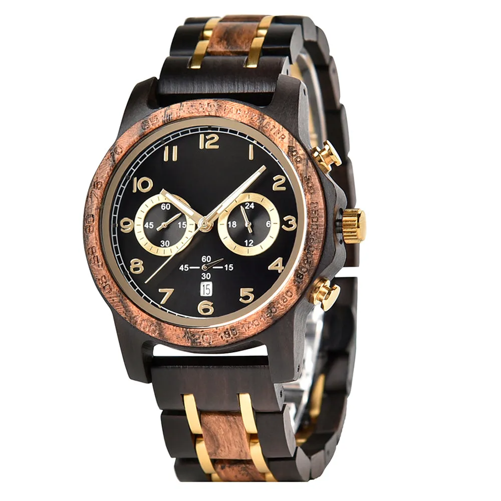 Burlin - Ebony & Zebrawood Chronograph