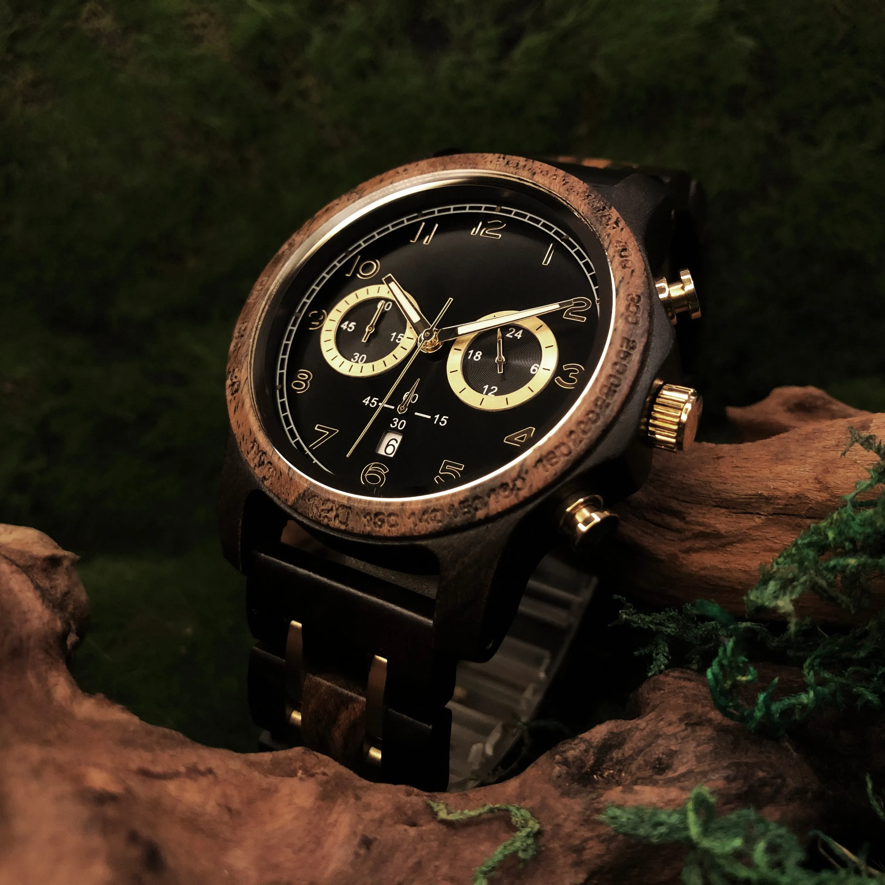 Burlin - Ebony & Zebrawood Chronograph