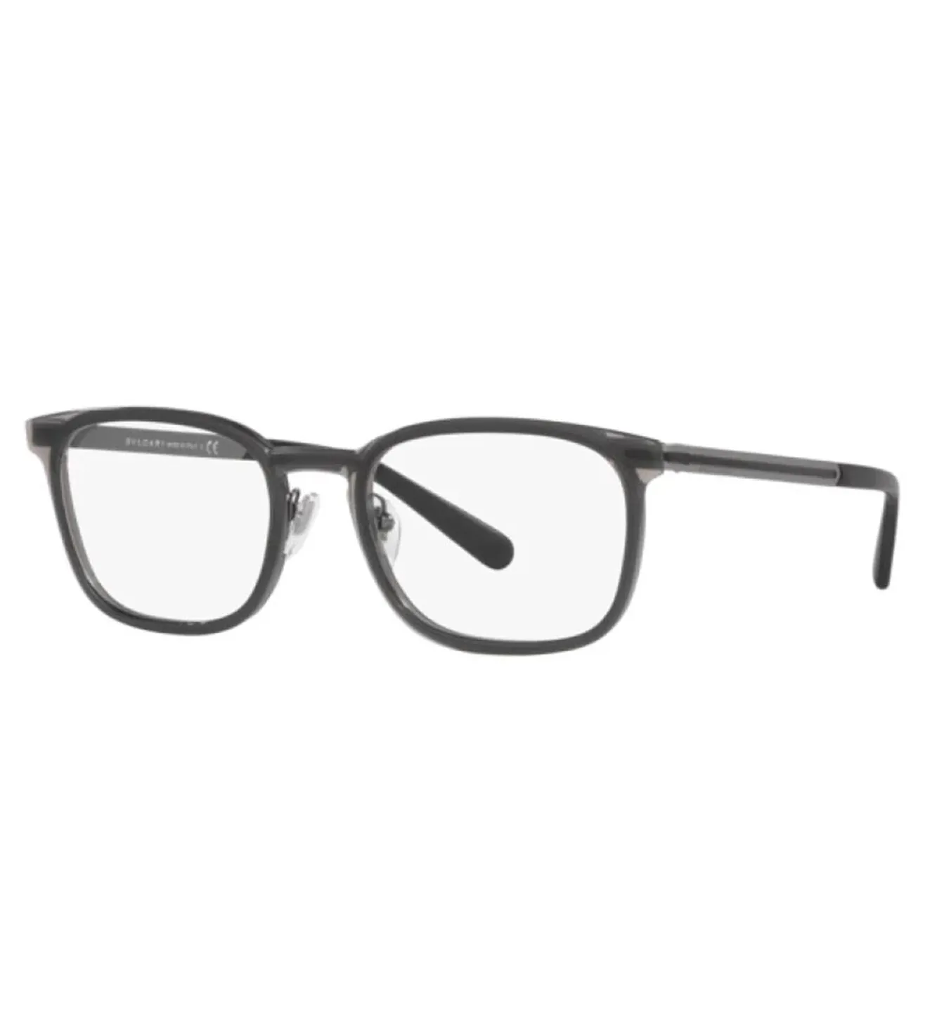 Bvlgari Men Grey Rectangular Optical Frame