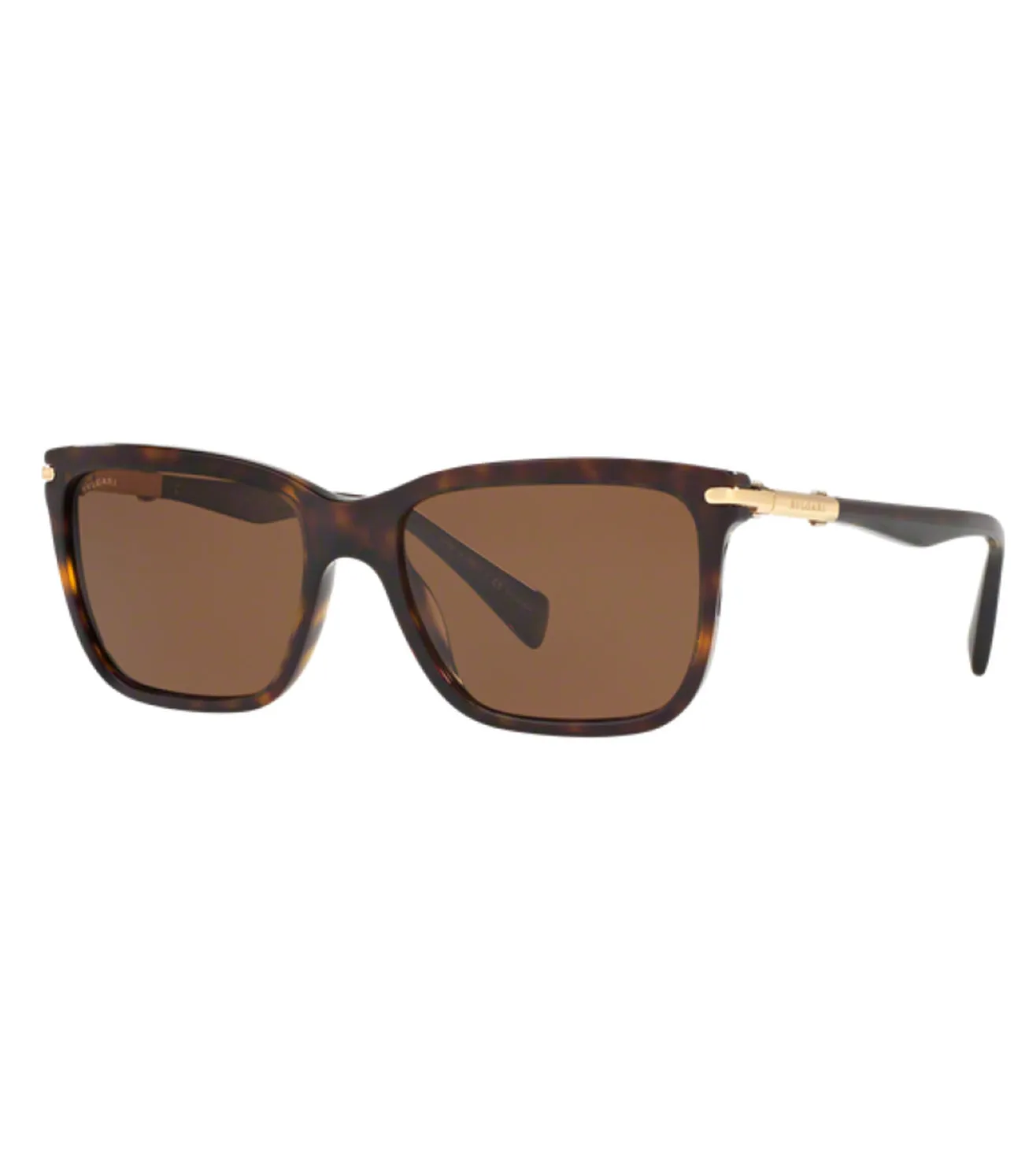 Bvlgari Men Havana Square Sunglasses