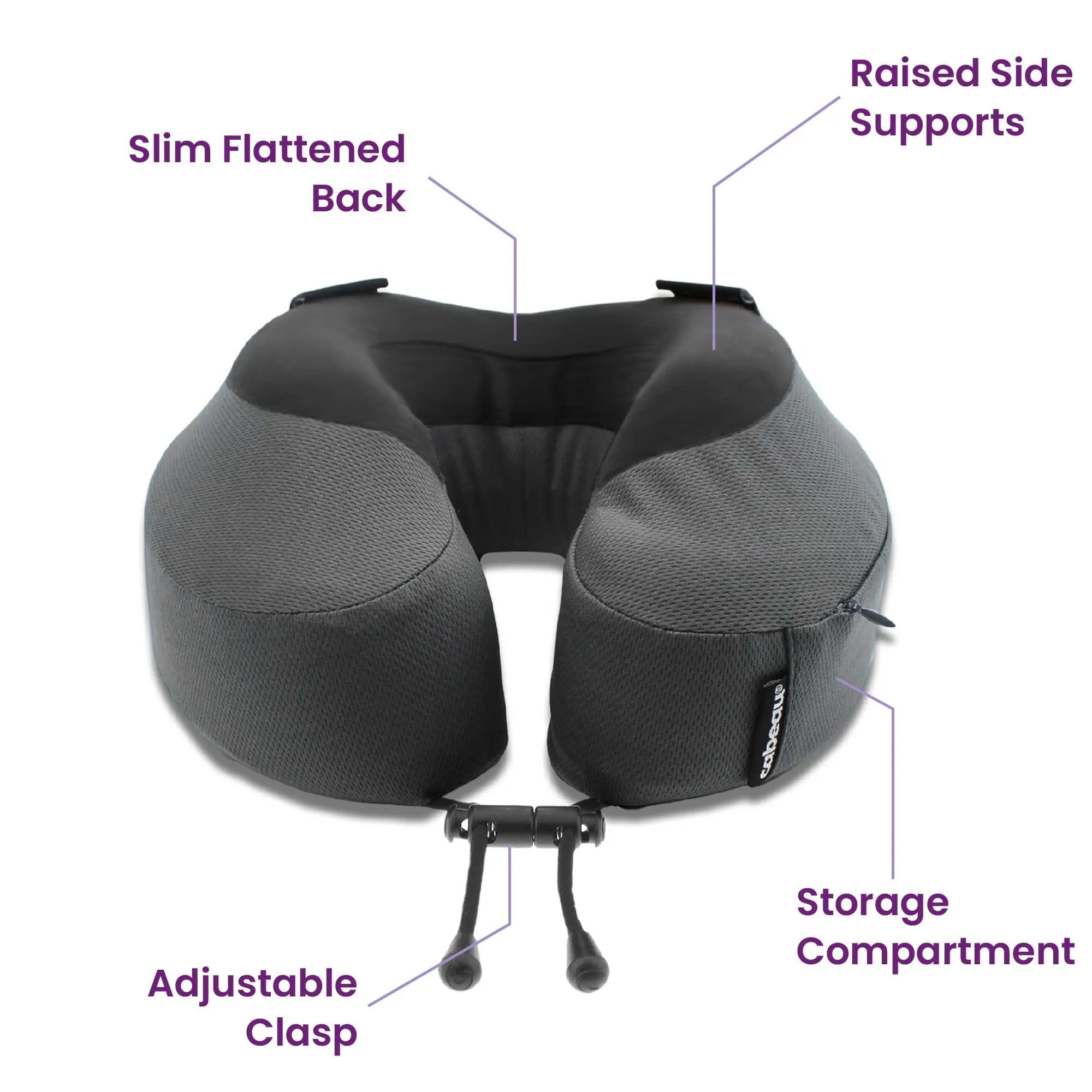 Cabeau Evolution S3 Memory Foam Travel Neck Pillow with Seat Strap, One Size