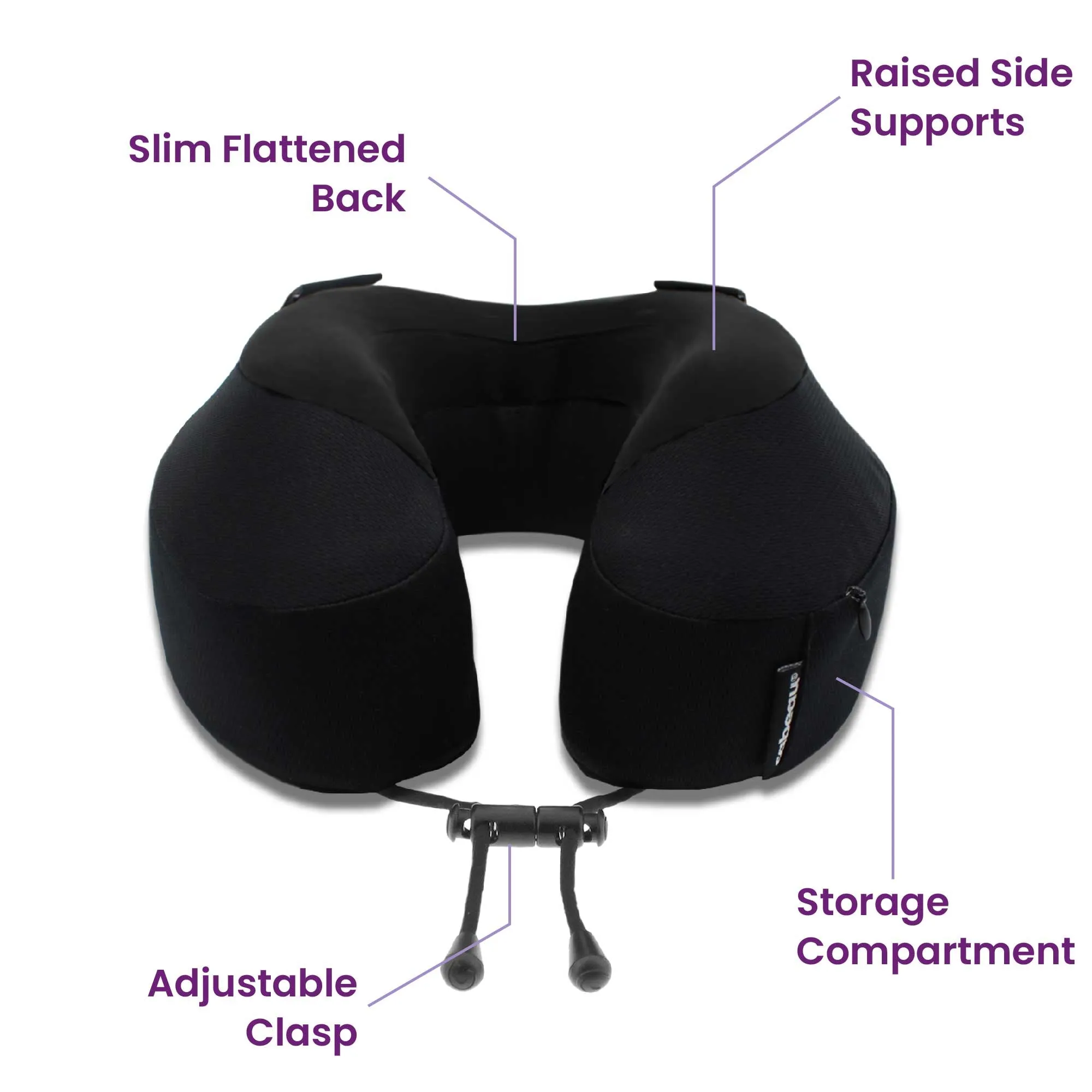 Cabeau Evolution S3 Memory Foam Travel Neck Pillow with Seat Strap, One Size