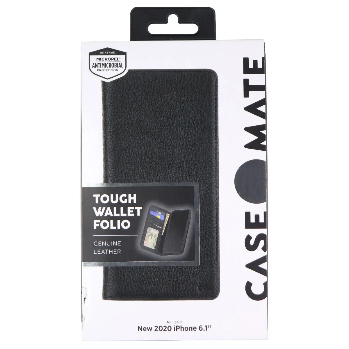 Case-Mate Tough Wallet Folio Case for Apple iPhone 12 Pro / iPhone 12 - Black