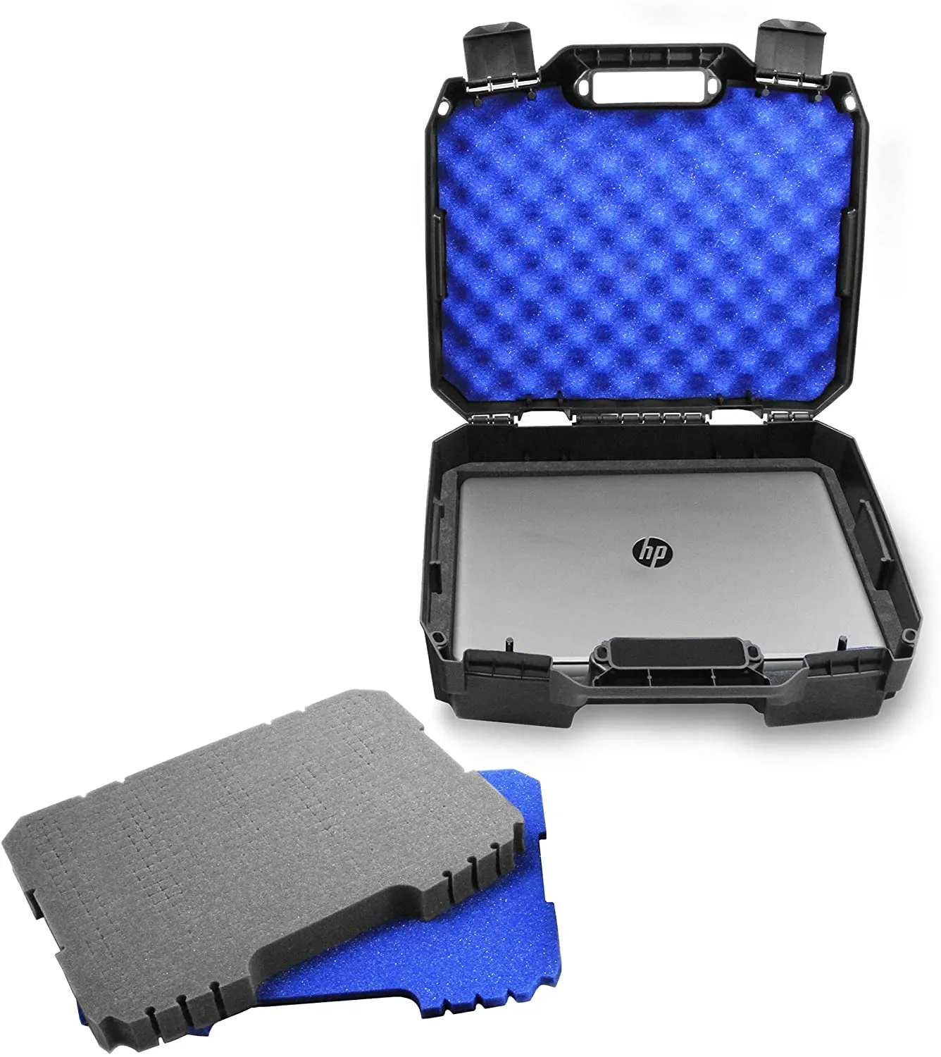 CASEMATIX Laptop Hard Case for 15.6" Laptops with Customizable Foam Compatible with HP Elite Dragonfly, Pavillion, Envy 360 X360, Stream 14